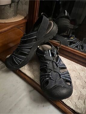 EVEREST Classic Elsinore Outdoor Closed Toed Hiking Sandals Navy Blue Wms Sz 7